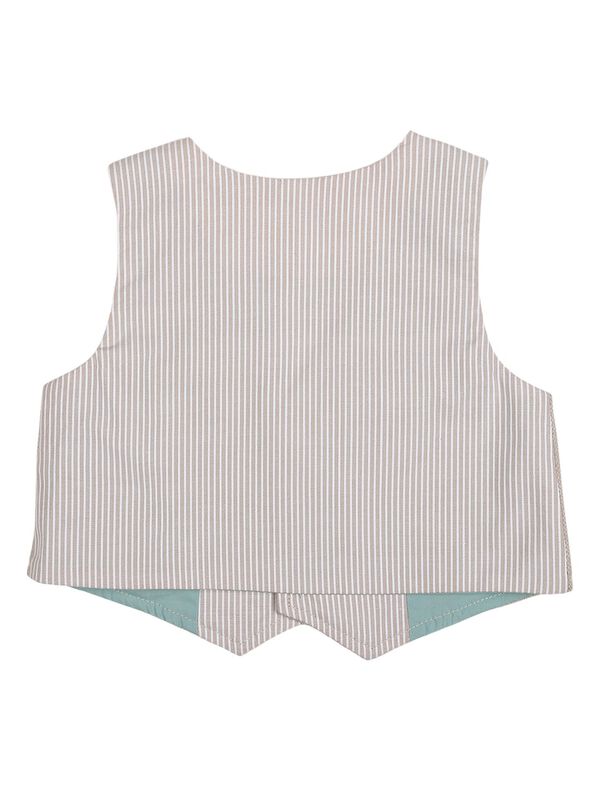 Boys Medium Natural Knitted Vest image number 1